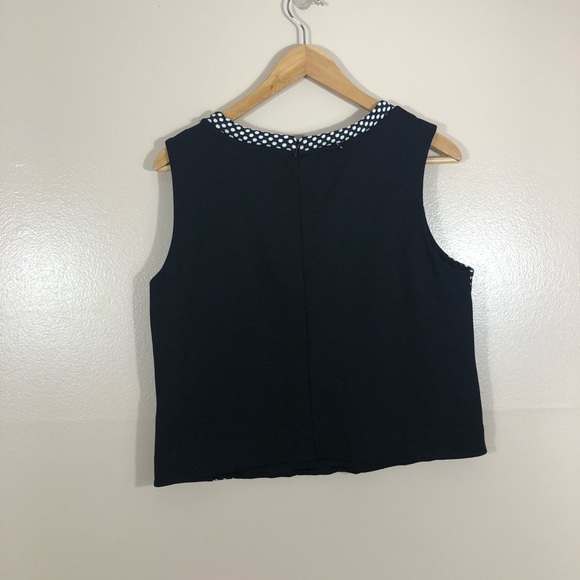 Banana Republic | Black White Polka Dot Crop Top - Picture 4 of 6